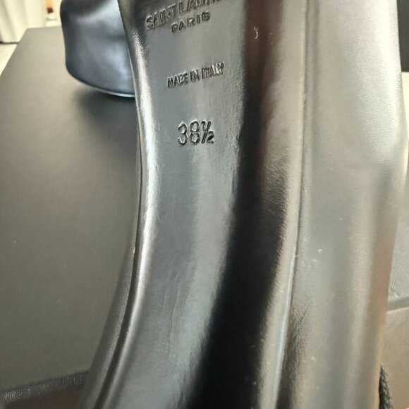 YSL Saint Laurent 690765 Women's Mina 95 Black Platform Leather Boots sz 38.5 - Picture 7 of 15